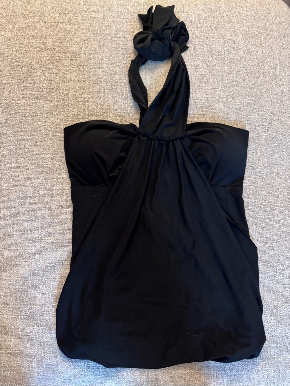 Vintage Y2k Smartset Black Halter Neck Women's Top
